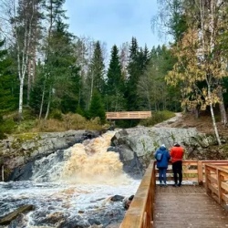 День 1. Ладожские шхеры, лесные тропы, водопад.